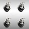 Service Caster 5 Inch 316SS Soft Rubber Wheel Swivel Top Plate Caster Set with Brake SCC SCC-SS31620S514-SRS-TLB-4 - alternate 1